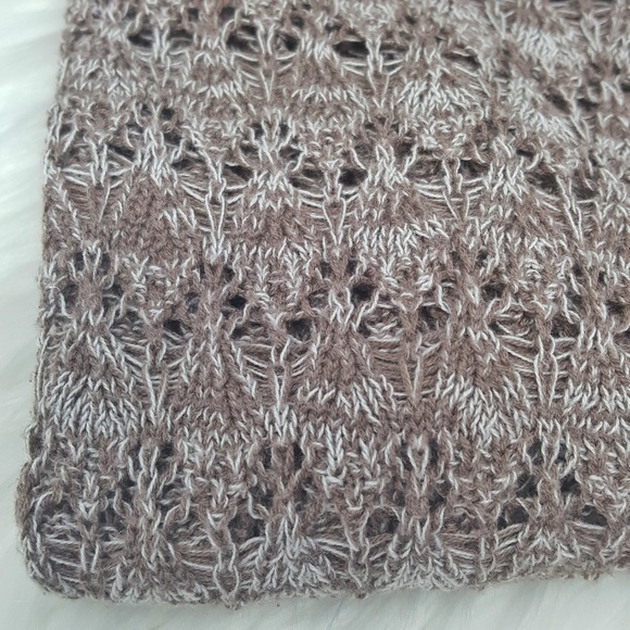 Maurices Marled Brown Keyhole Back Crop Sweater S - Picture 5 of 6